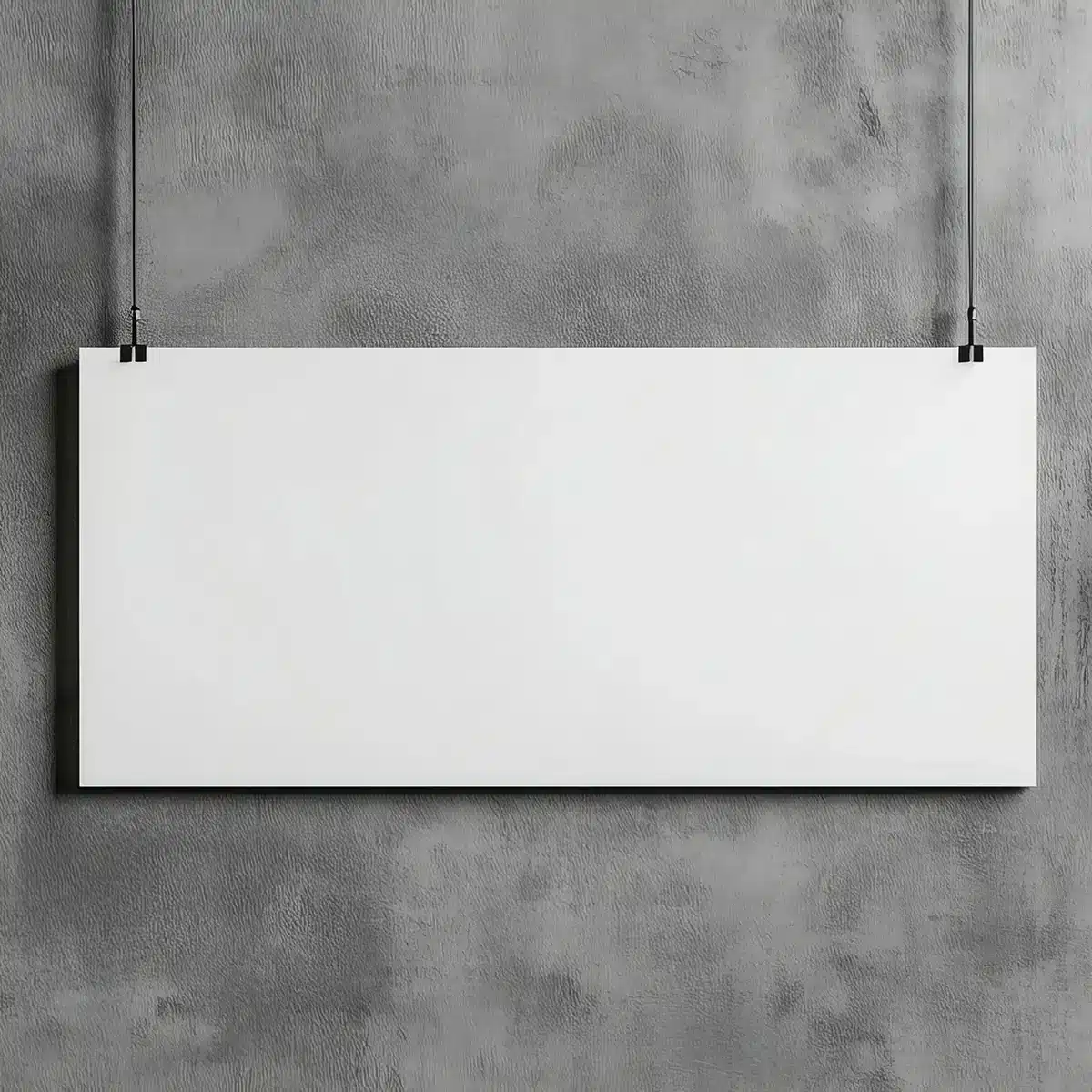 Cartellone appeso bianco da personalizzare