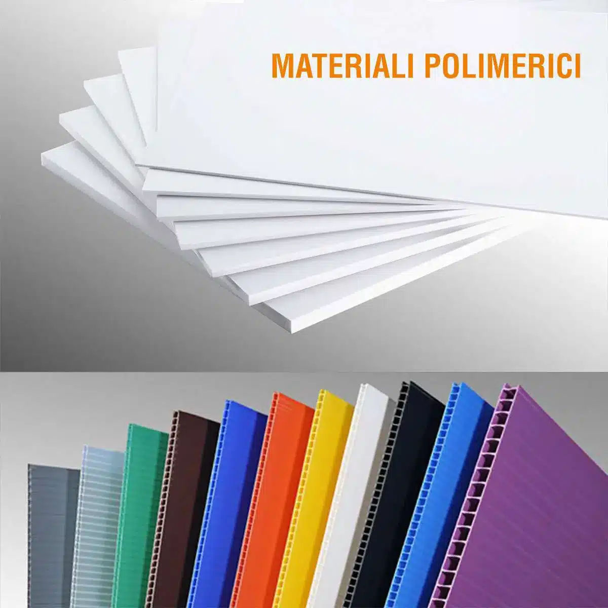 Materiali polimerici di vari colore
