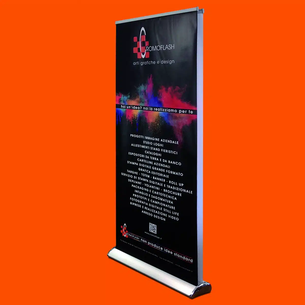 Roll-up-di-Cromoflash-nero-e-arancione