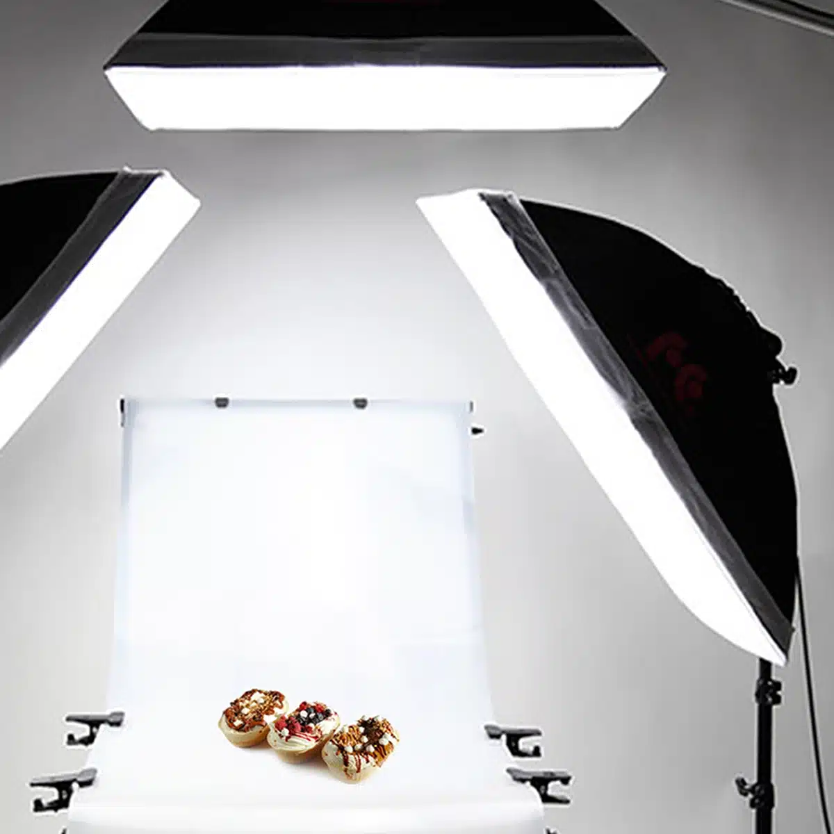 Set fotografico di dolci per la prestampa